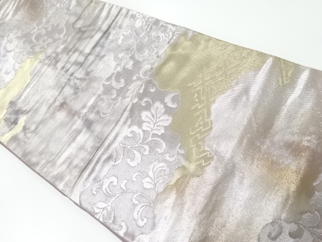 JAPANESE FUKURO OBI / WOVEN FLOWER ARABESQUE